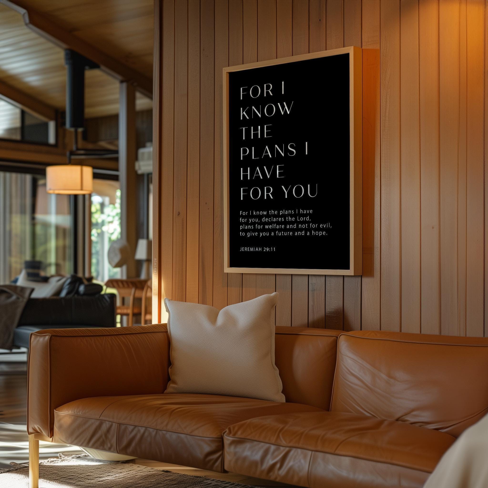 Jeremiah 29:11 Bible Verse Print, For I Know The Plans, Christian Wall Art