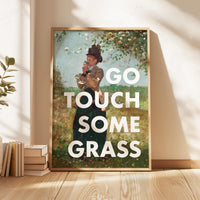 Go Touch Some Grass Typography Art Print, Gift Ideas for Nature Lovers