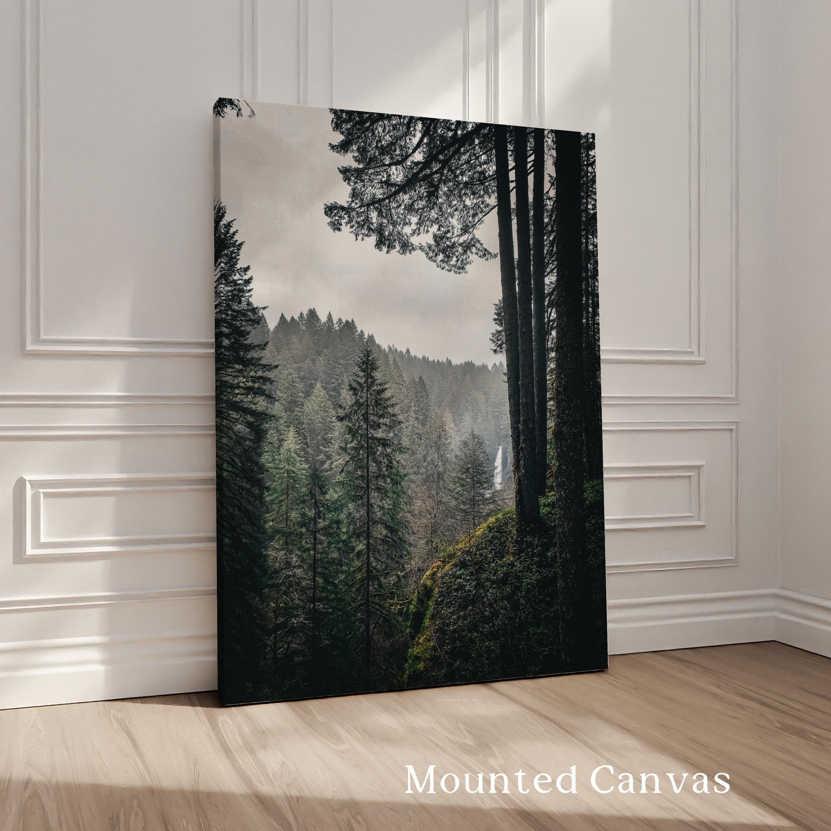 Silver Falls State Park Wall Art, Oregon Forest Photography Print, Moody Waterfall Landscape Décor, Pacific Northwest Nature Photo