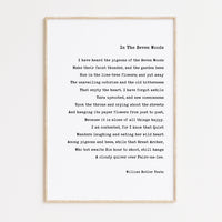 In the Seven Woods - William Butler Yeats Poem Typography Art Print (1903)