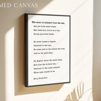 The Moon Is Distant From the Sea • Emily Dickinson Poem • Typography Art Print