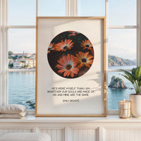 Emily Bronte Quote, Romantic Typography Wall Art Print, Wuthering Heights, Love Decor