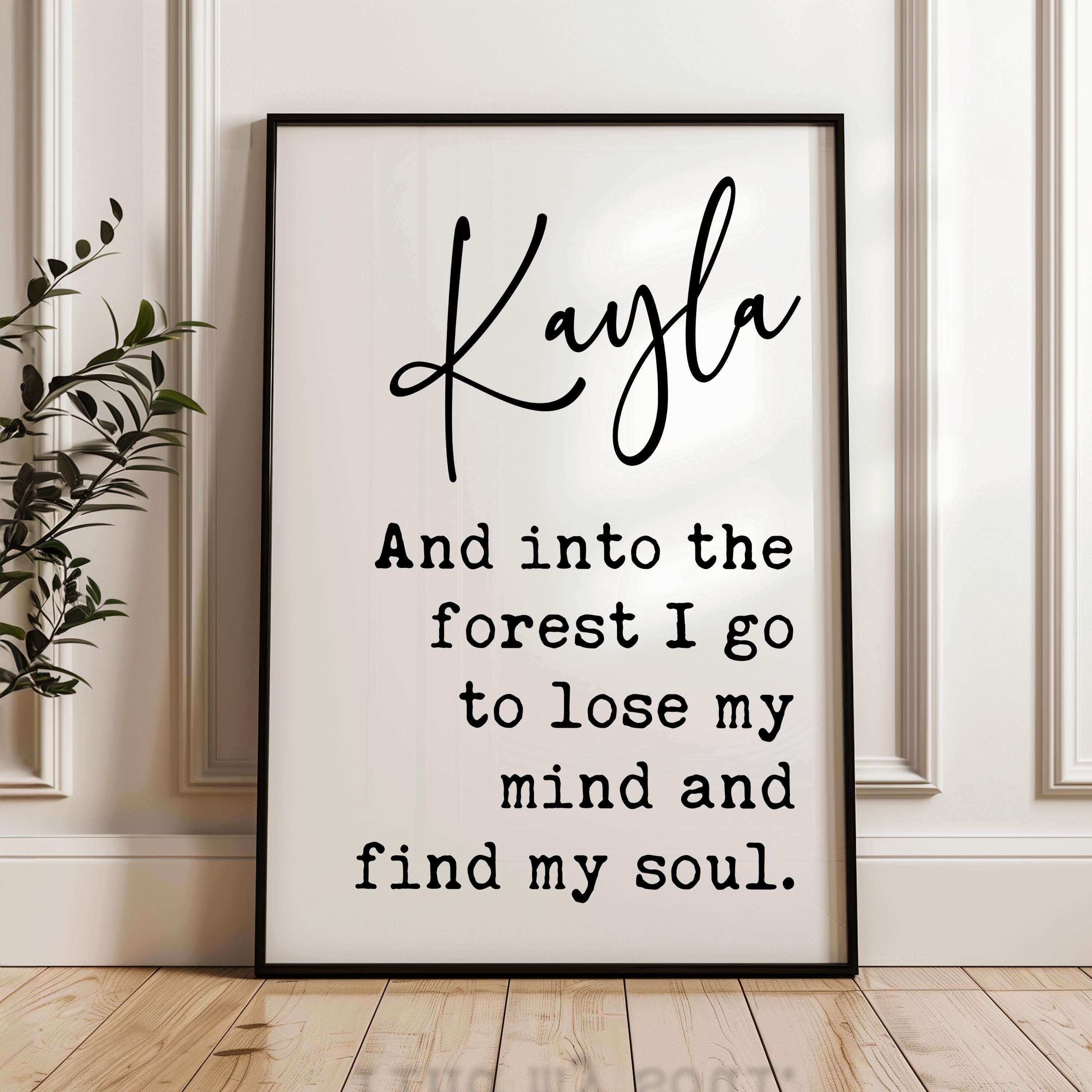 And Into The Forest I Go • John Muir Quote • Personalized Typography Art Print