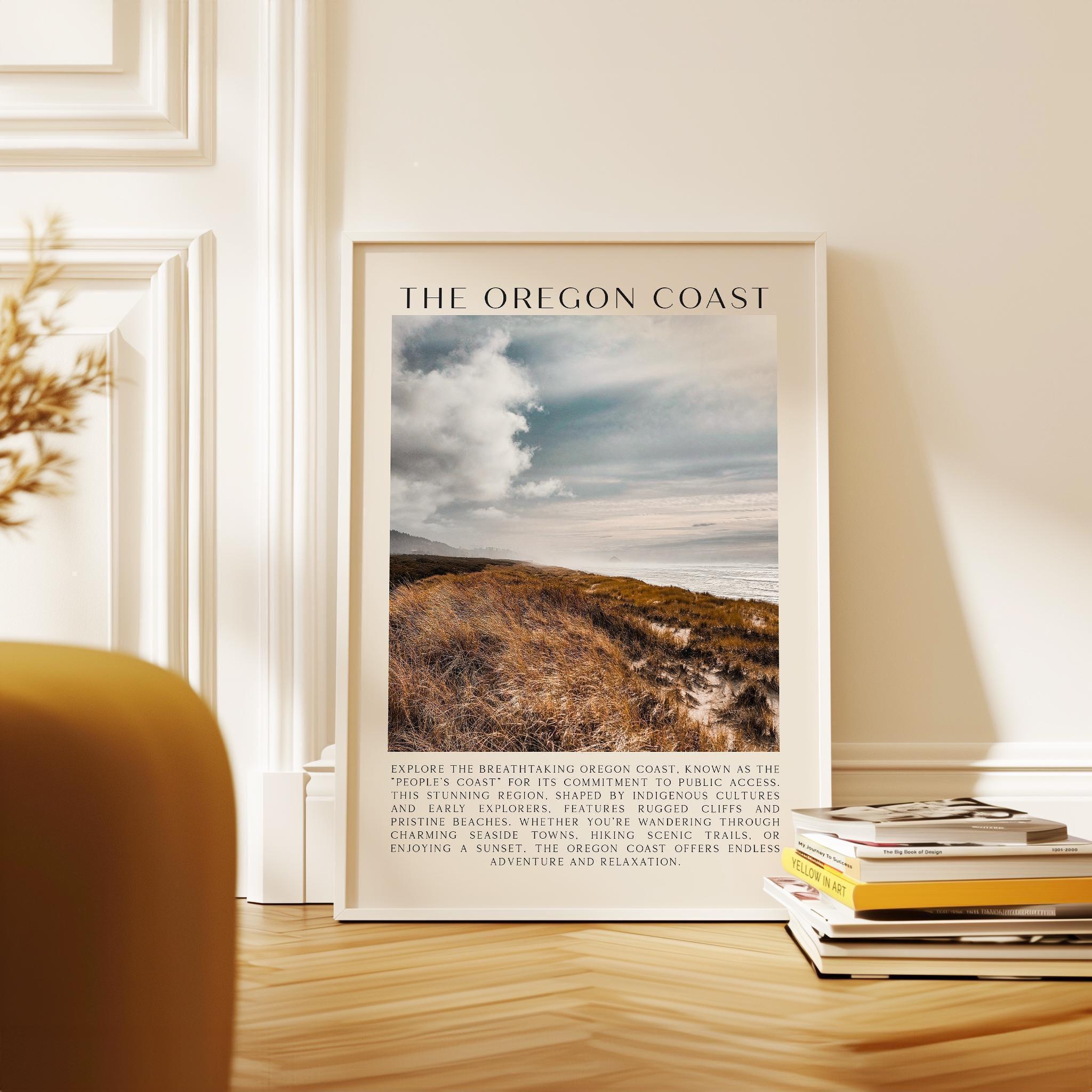The Oregon Coast Typography Art Print, Sitka Sedge, Cape Kiwanda, Photo, Travel, The People's Coast