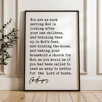 Charles Spurgeon Wall Art, Christian Parenting Quote, Motherhood Print, Faith Family Decor, Christian Gift