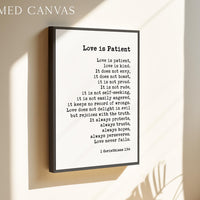 Love is Patient, is Kind. • 1 Corinthians 13:4-8 Art Print • Wedding Gift