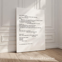 Your Little Voice by E.E. Cummings Typography Art Print, Love, Wedding, Poetry (1915)