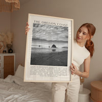 The Oregon Coast Typography Art Print, Cannon Beach, Photo, Travel, The People's Coast