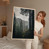 Silver Falls State Park Wall Art, Oregon Forest Photography Print, Moody Waterfall Landscape Décor, Pacific Northwest Nature Photo