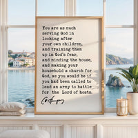 Charles Spurgeon Wall Art, Christian Parenting Quote, Motherhood Print, Faith Family Decor, Christian Gift