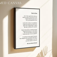 Invictus by William Henley Poem Art Print, I am the master of my fate: Literary Prints (1888)