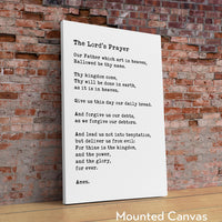 The Lord's Prayer Typography Art Print - Our Father, Who Art In Heaven, Hallowed Be Thy Name - Matthew 6: 9-13