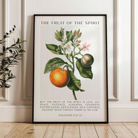 Fruit of the Spirit, Is Love, Joy, Peace, Patience, Kindness, Galatians 5:22-23, Art Print