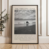 The Oregon Coast Typography Art Print, Cannon Beach, Photo, Travel, The People's Coast