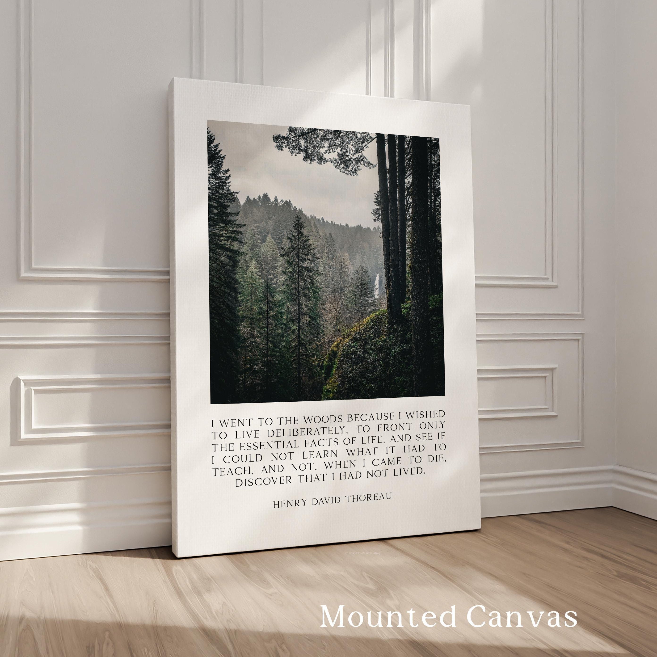 Henry David Thoreau Quote Print, Silver Falls State Park Oregon Photography, Nature Wall Art