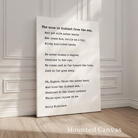 The Moon Is Distant From the Sea • Emily Dickinson Poem • Typography Art Print