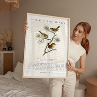 Matthew 6:26-27 Bible Verse Print – Look at the Birds Scripture Wall Art