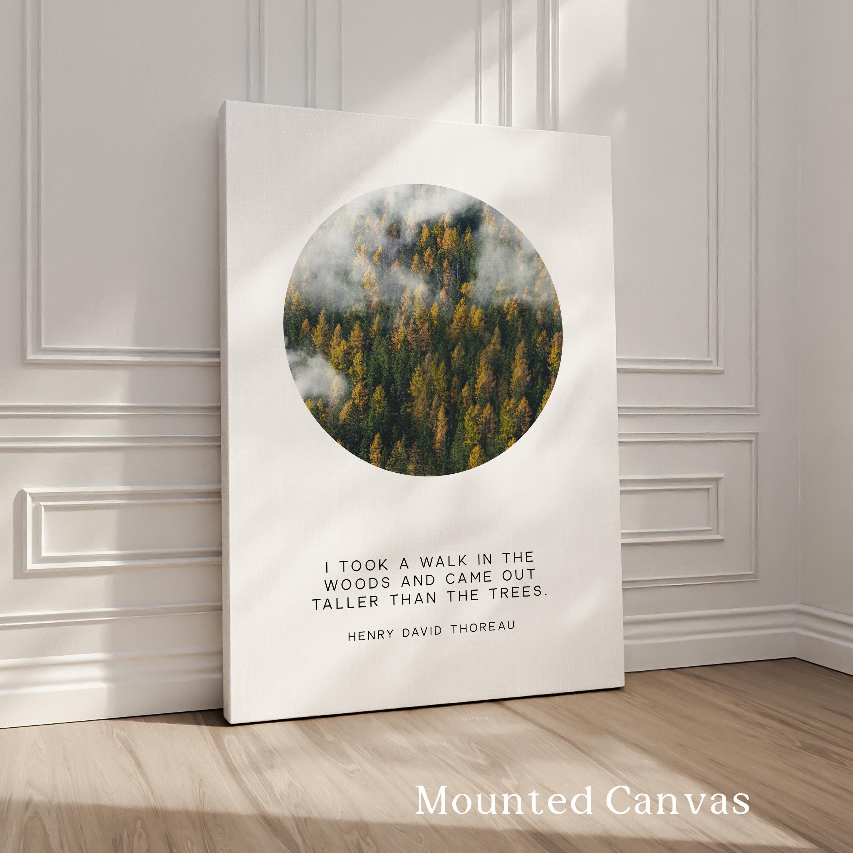 Henry David Thoreau Quote Print: "I Took a Walk in the Woods" Nature Wall Art