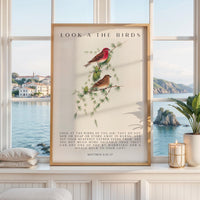Matthew 6:26-27 Bible Verse Print – Look at the Birds Scripture Wall Art