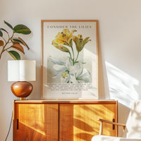 Consider the Lilies, Scripture Wall Art - Matthew 6 28–29 Verse