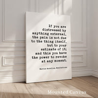 Stoicism Wall Art Print, Marcus Aurelius Meditations Quote, If You Are Distressed, Philosophy Decor