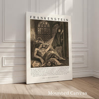 Mary Shelley Frankenstein Quote Wall Art, “Oh! Be Men...” Engraving by W. Chevalier Print