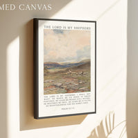 The Lord Is My Shepherd Psalm 23 Art Print – Christian Typography Wall Art
