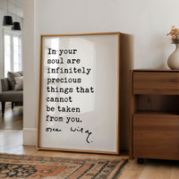 In Your Soul, Oscar Wilde Quote, Typography Wall Art Print