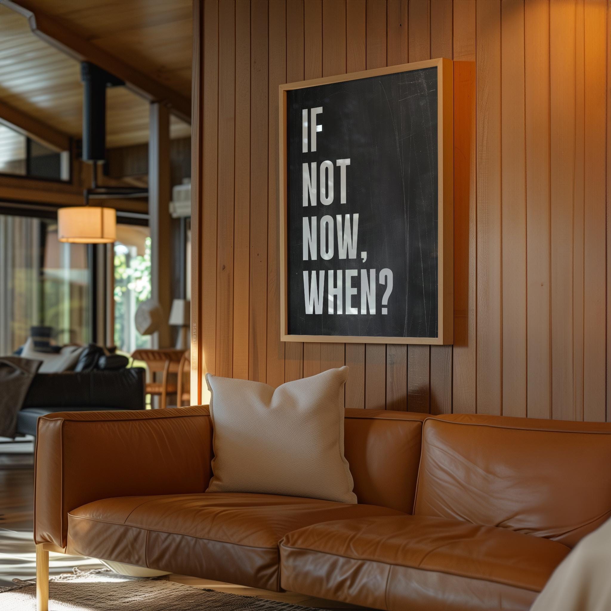 If Not Now, When? Quote Typography Art Print, Inspirational, Fitness, Sports, Entrepreneur, Gift