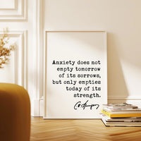 Anxiety Quote Print, Charles Spurgeon Quote, Inspirational Wall Art, Mental Wellness Decor, Encouragement Gift