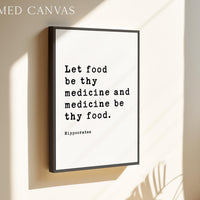 Nutrition Health Quote Print, Hippocrates: Let Food Be Thy Medicine - Wall Art