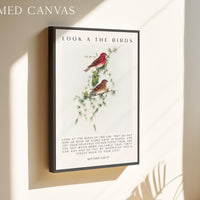 Matthew 6:26-27 Bible Verse Print – Look at the Birds Scripture Wall Art