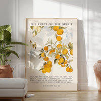 Fruit of the Spirit, Is love, joy, peace, patience, kindness, Galatians 5:22•23, Art Print