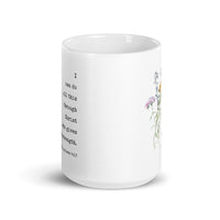 I can do all this through Christ who gives me strength. Philippians 4:13 Coffee Tea Mug with Wildflowers, Scripture, Bible Verse