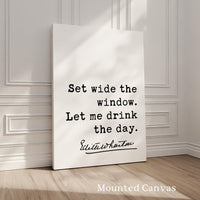 Set Wide the Window - Edith Wharton Quote - Typography Art Print - Inspirational