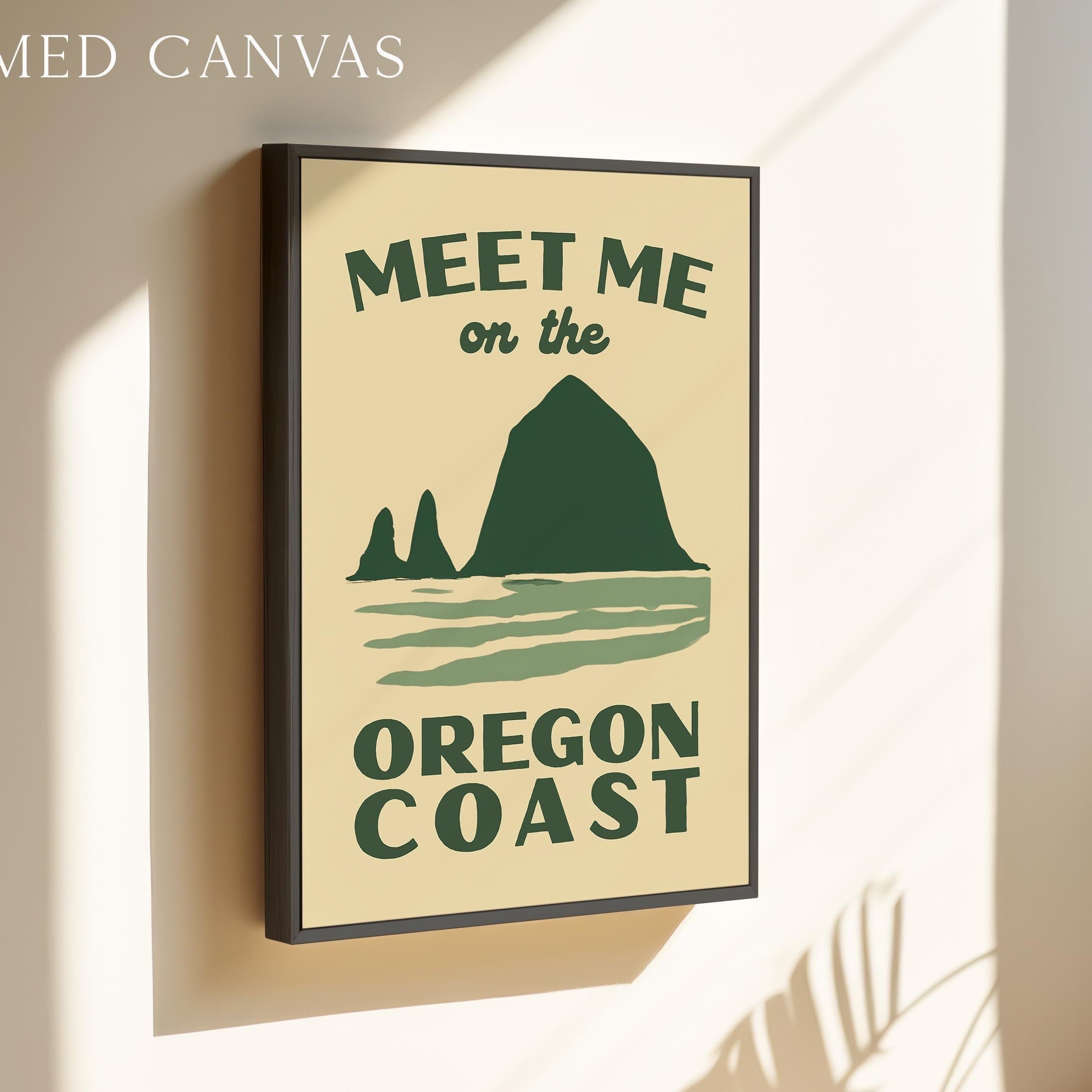 Meet Me on the Oregon Coast Print, Wall Art, Pacific Northwest Decor, Coastal Travel