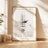 Fishers of Men Wall Art,  Mark 1:17 Scripture Print,  Christian Nautical Typography Artwork for Home & Church Décor