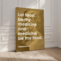 Let food be thy medicine and medicine be thy food.  Hippocrates Quote,  Typography Art Print Art,  Health,  Fitness,  Nutrition,  Kitchen