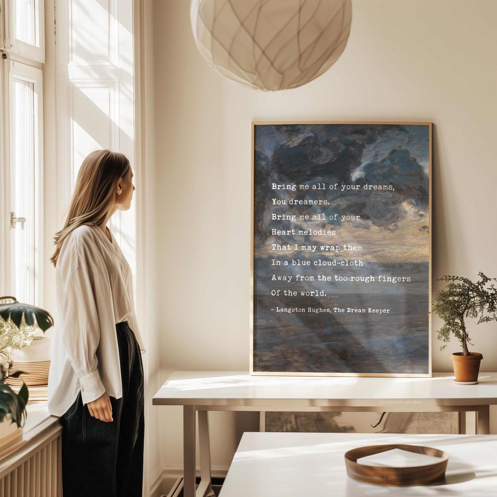 The Dream Keeper by Langston Hughes • Typography Art Print • Inspirational (1926)