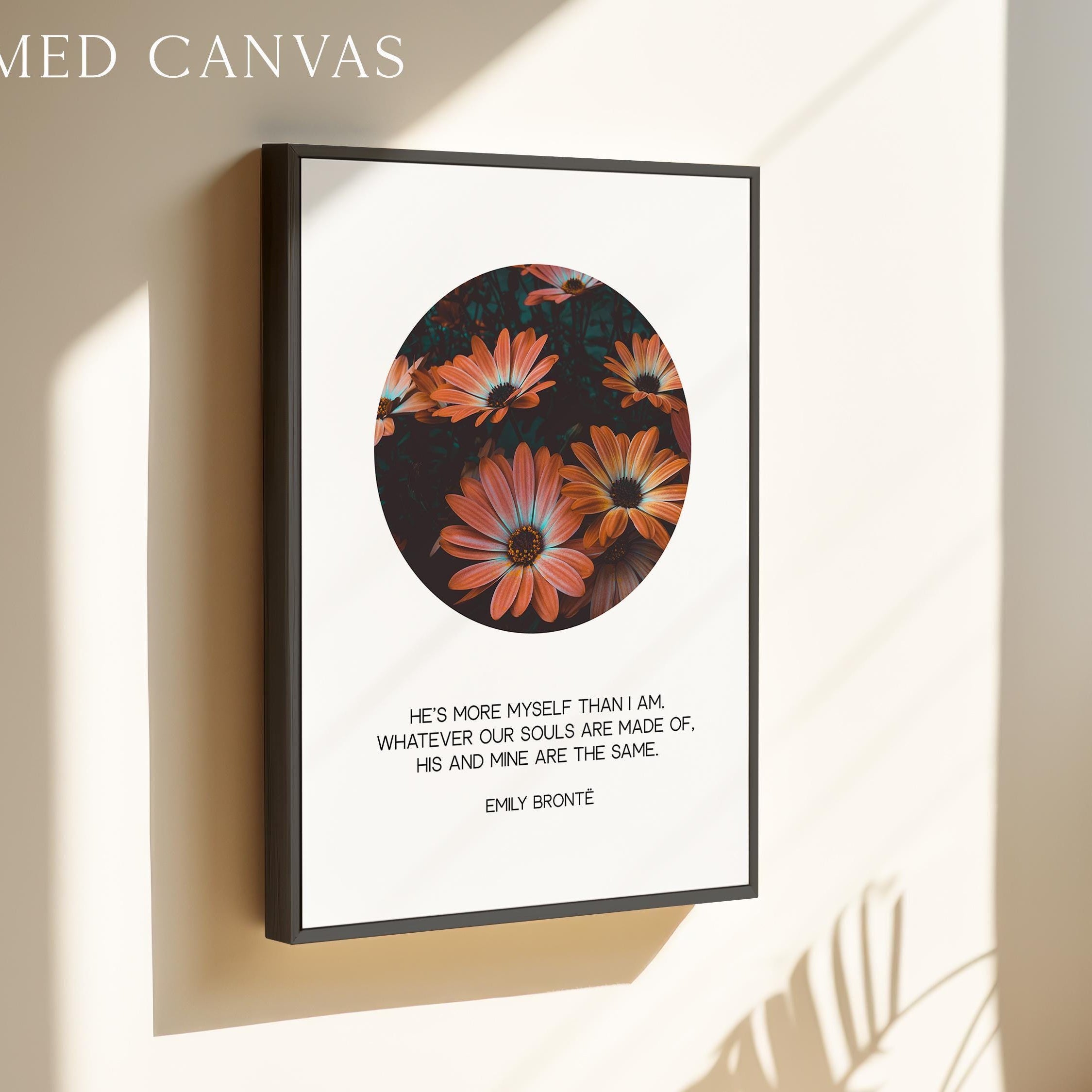 Emily Bronte Quote, Romantic Typography Wall Art Print, Wuthering Heights, Love Decor