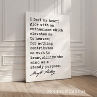 I Feel My Heart Glow Art Print, Mary Shelley Frankenstein Quote, Inspirational