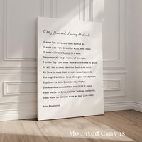 To My Dear and Loving Husband Poem by Anne Bradstreet Typography Art Print,  Wedding,  Romance,  Literature (1678)
