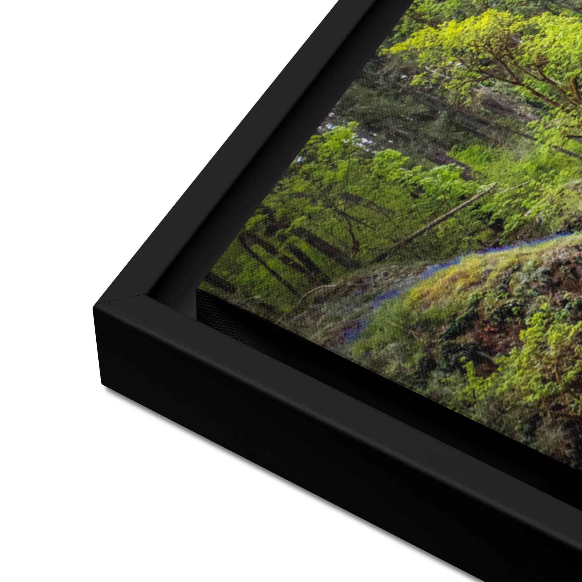 Lower South Falls at Silver Falls State Park, Oregon,  Framed Canvas Art Print