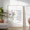 1 Corinthians 6:11 And such were some of you. But you were washed... Typography Wall Art with Wildflowers, Bible, Christian