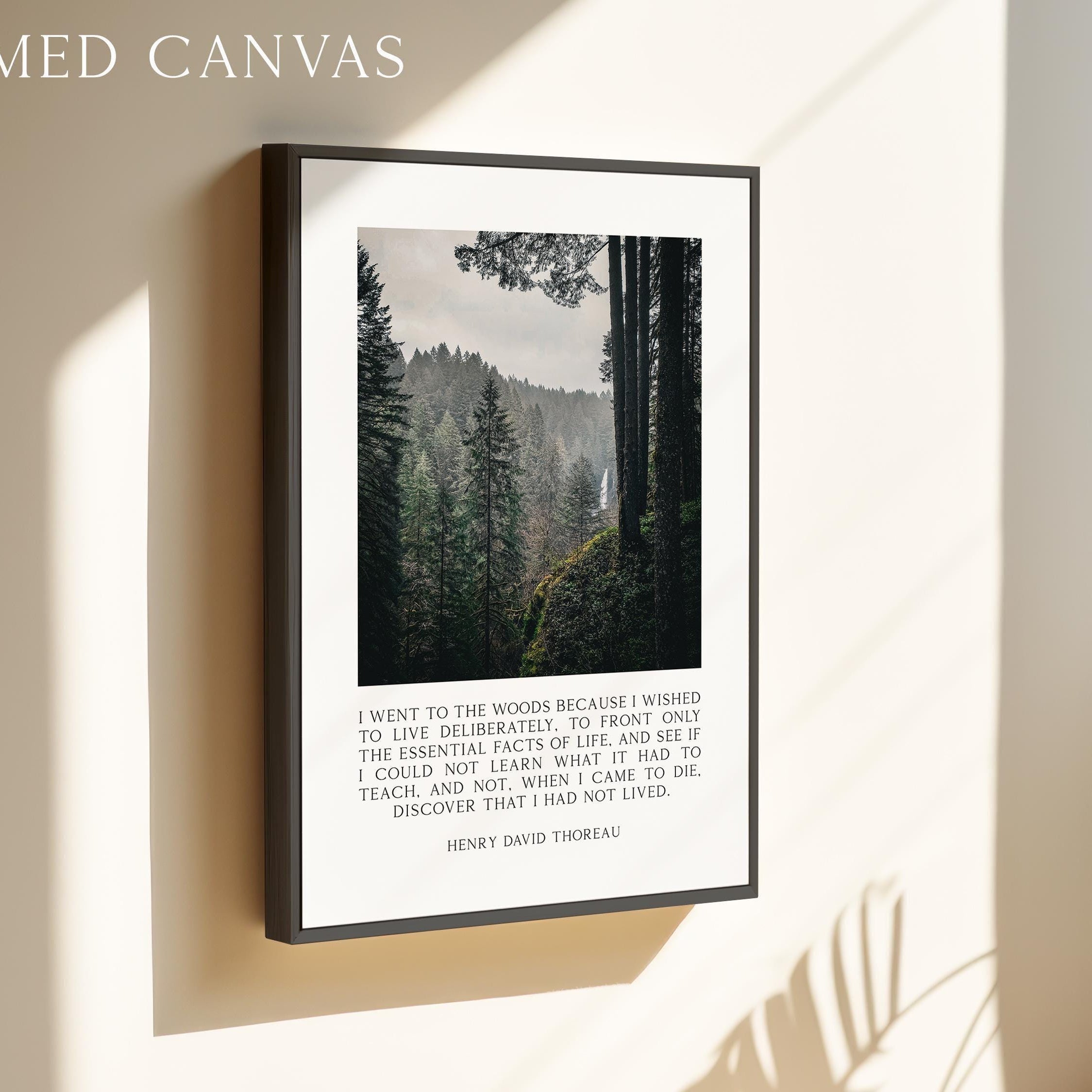 Henry David Thoreau Quote Print, Silver Falls State Park Oregon Photography, Nature Wall Art