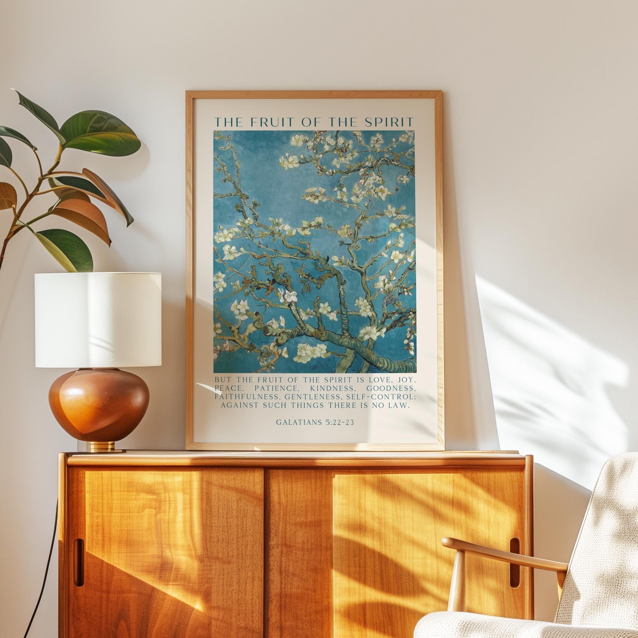 Fruit of the Spirit,  Galatians 5:22•23,  Vincent van Gogh Almond Blossoms,  Art Print
