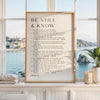 Be Still & Know,  Be still, and know that I am God.,  Psalm 46 1•11 ,  Typography Art Print