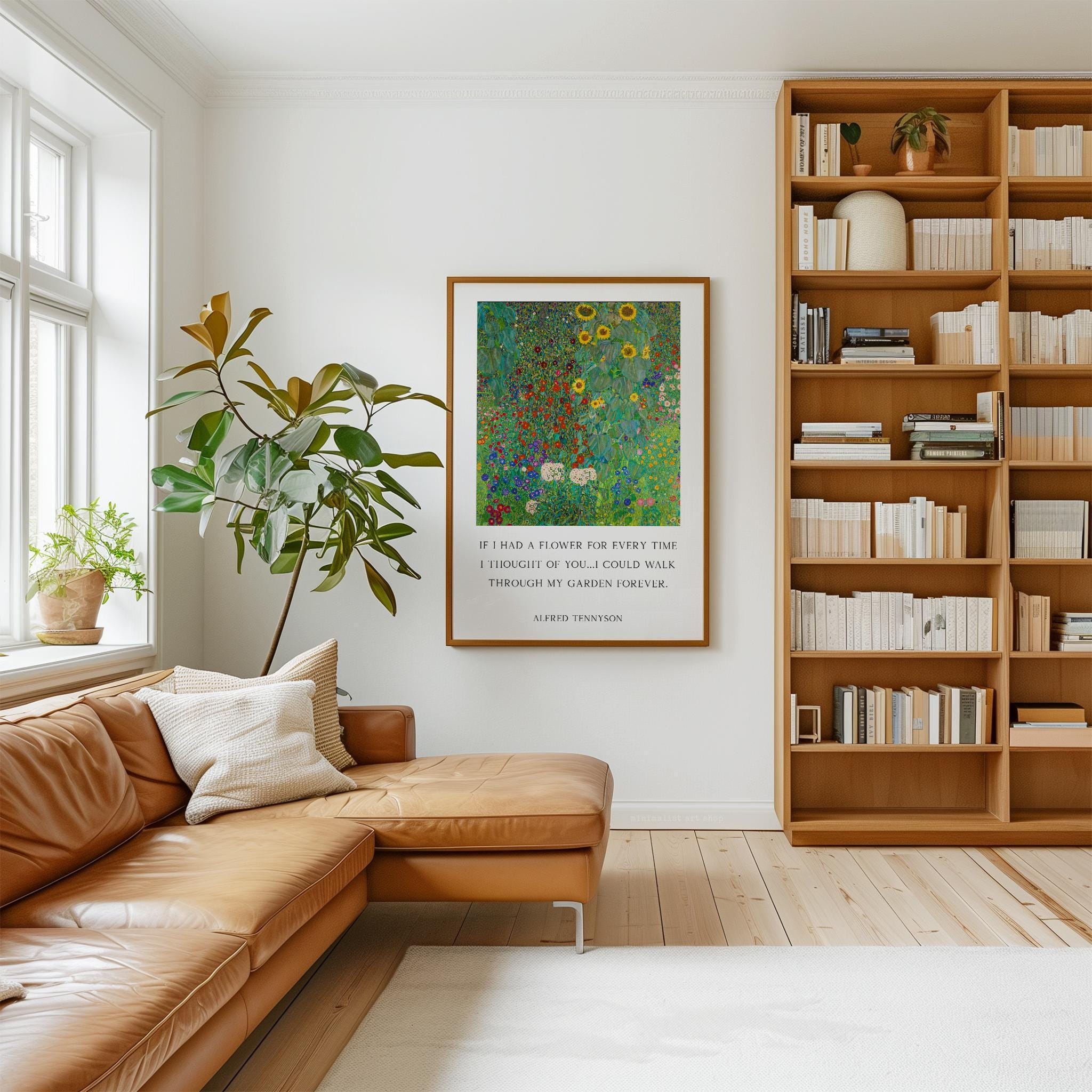 Alfred Tennyson Quote, If I Had a Flower, Romantic Flower Wall Art