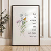 Psalm 46:5 God is within her, she will not fall. Typography Art Print with Wildflowers,  Faith,  Gift,  Christian