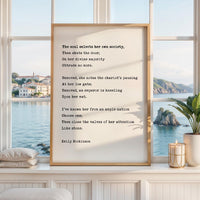 The Soul Selects Her Own Society,  Emily Dickinson Poem,  Typography Art Print